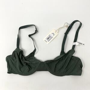 NEW Aerie Smoothez Olive Green Full Coverage Unlined Underwire Bra 32B